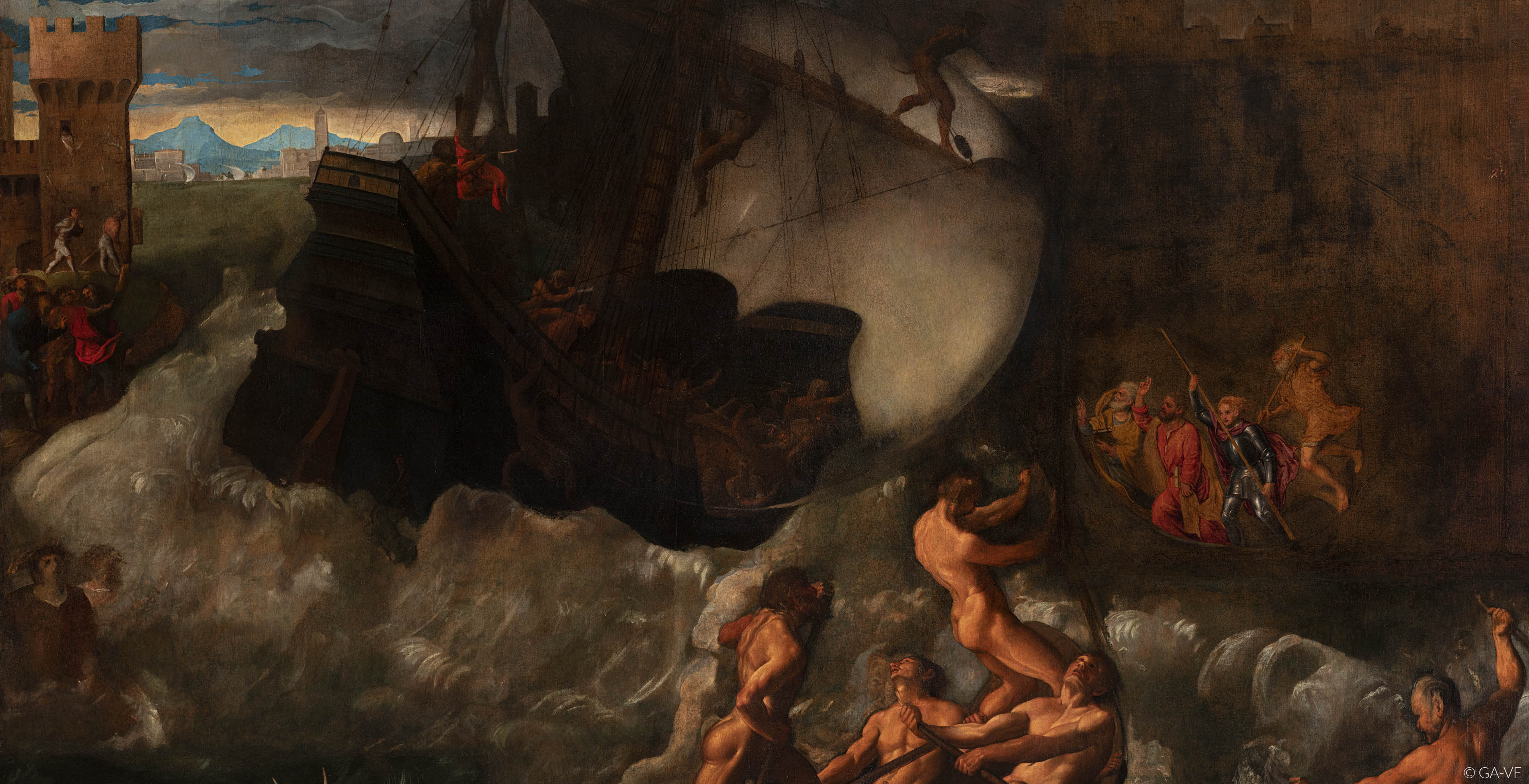 I santi Marco, Giorgio e Nicola liberano Venezia dai demoni (Burrasca di mare)