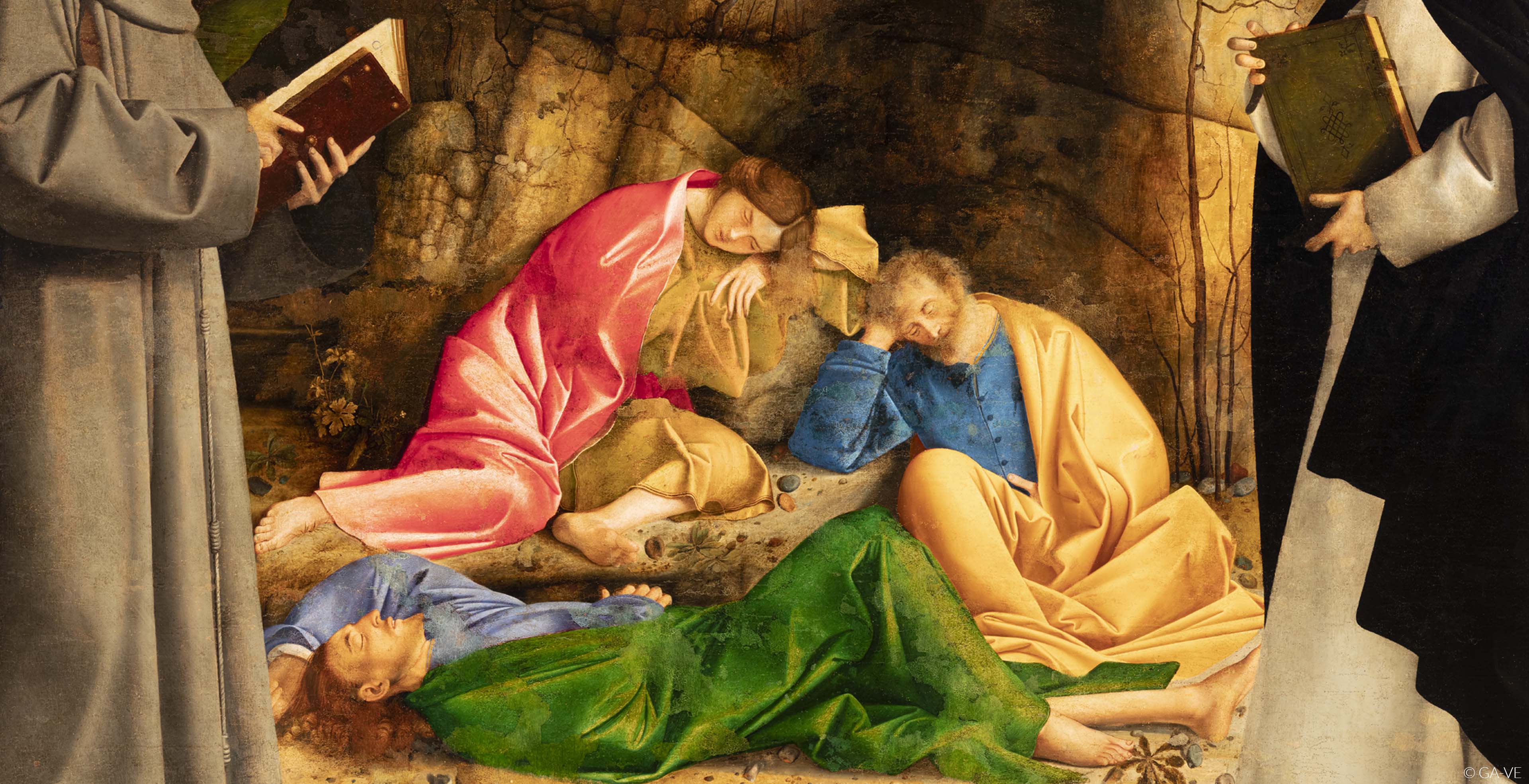 Orazione nell'orto con i santi Ludovico da Tolosa, Francesco, Domenico e Marco