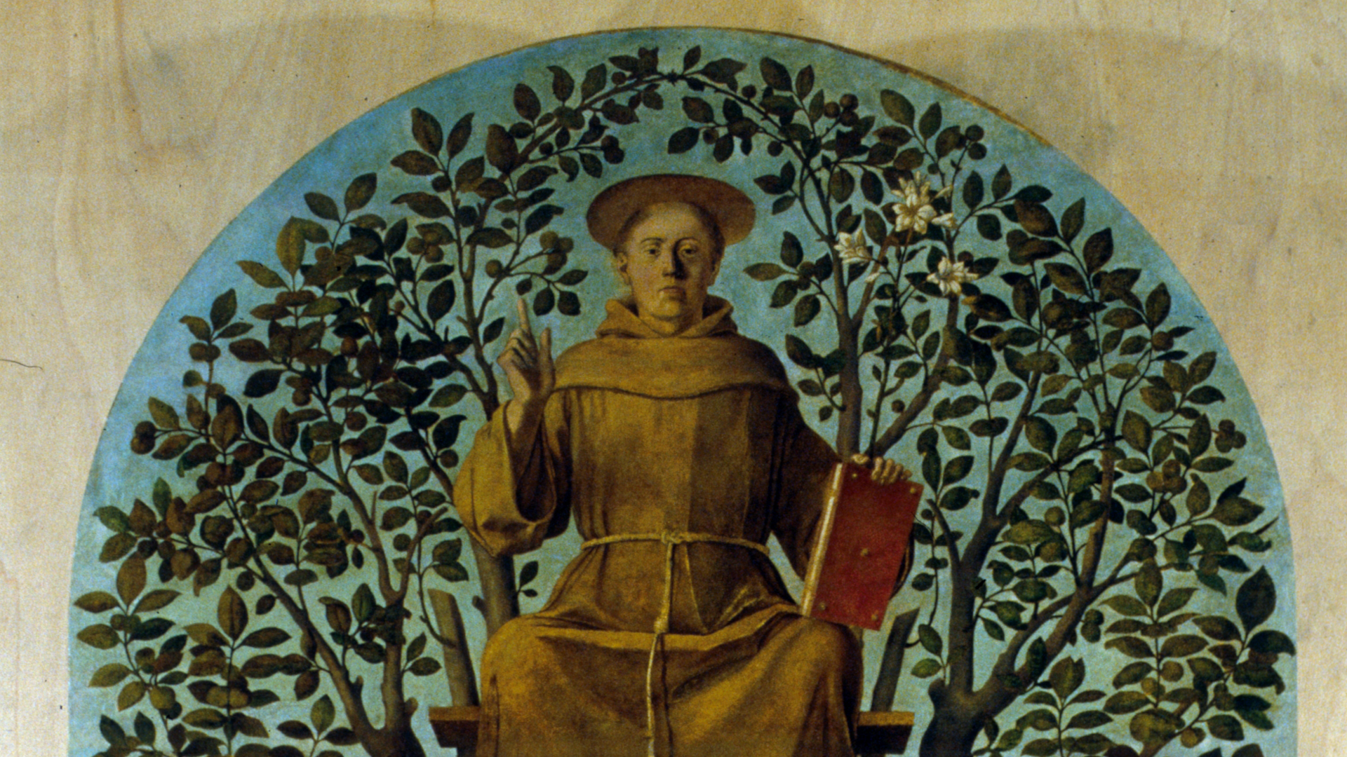 Sant' Antonio da Padova sul noce tra San Bonaventura e il Beato Luca Belludi