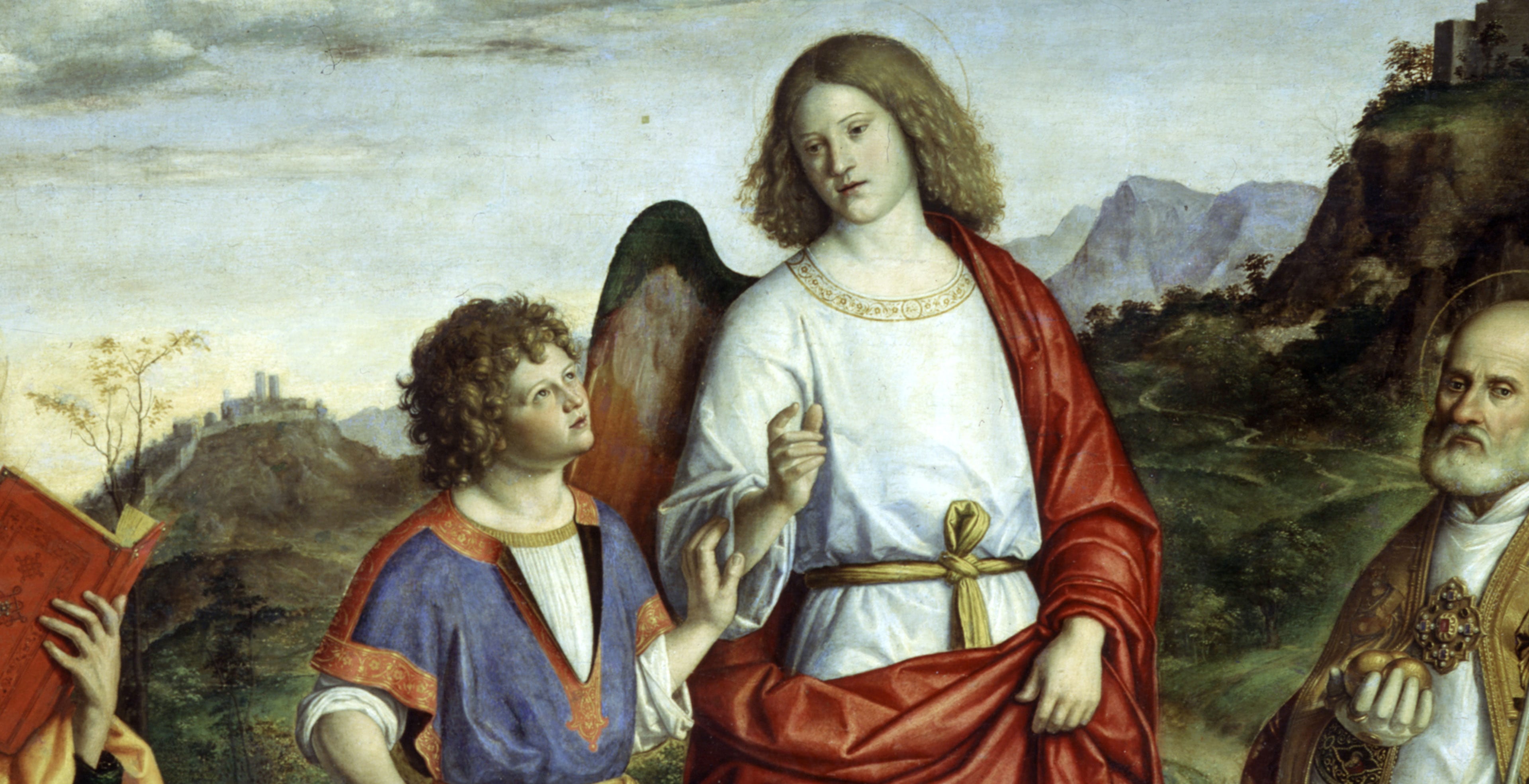 L'arcangelo Raffaele e Tobiolo tra i santi Giacomo Maggiore e Nicola