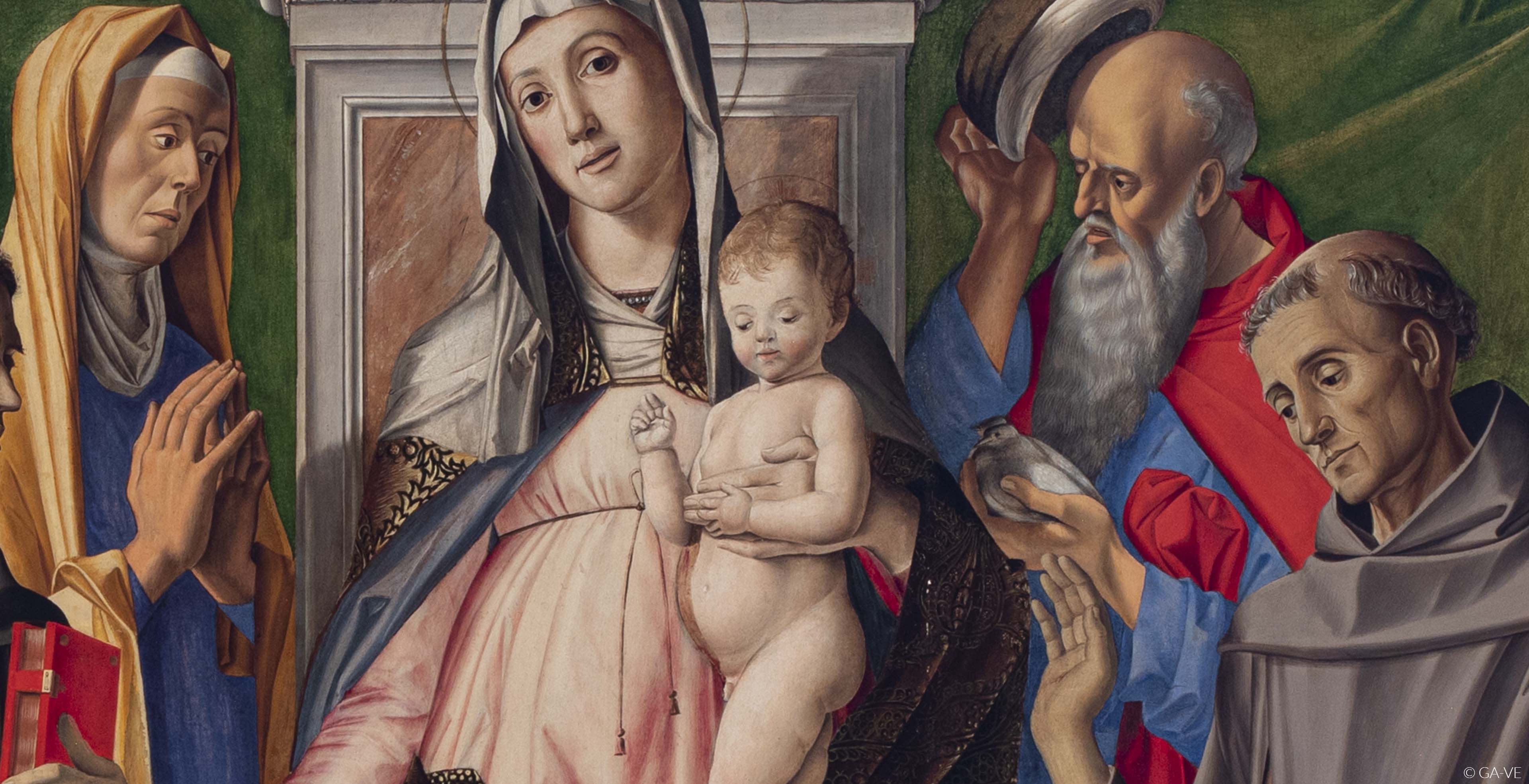 Madonna col Bambino in trono e i santi Ludovico da Tolosa, Antonio da Padova, Anna, Gioacchino, Francesco e Bernardino da Siena