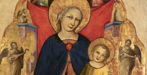 Madonna col Bambino in trono, angeli musicanti e il committente Vulciano Belgarzone di Zara