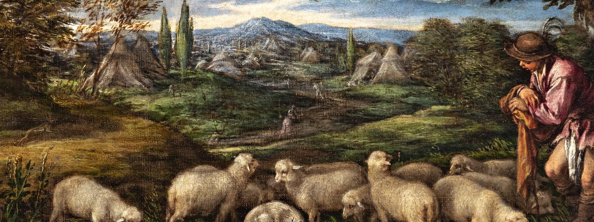 Paesaggio con pastori e il roveto ardente