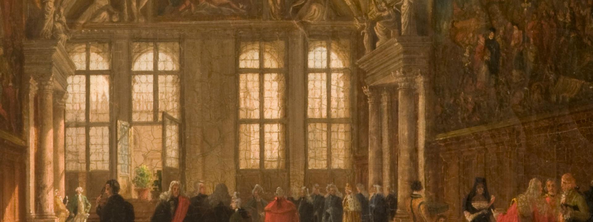 La sala delle quattro porte a Palazzo Ducale