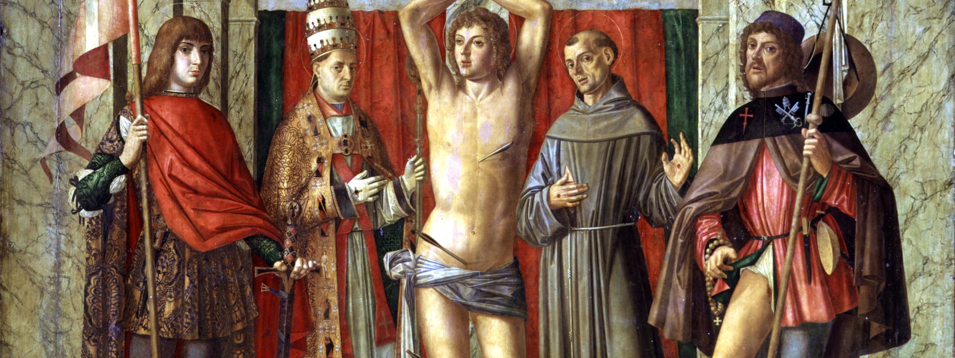 San Sebastiano tra i santi Liberale, Gregorio, Francesco e Rocco